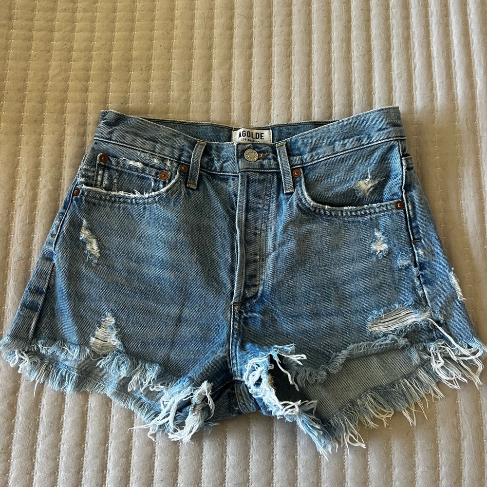 AGOLDE Parker Vintage Cut Off Short - Size 25 - Color: Swapmeet